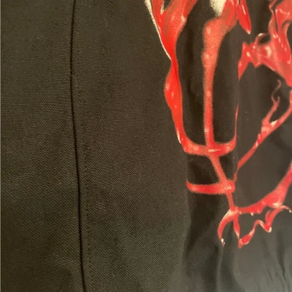 Nike Black Jacket with Red Flame Graphic